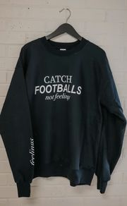 friday + saturday: catch footballs sweatshirt | RIFFRAFF