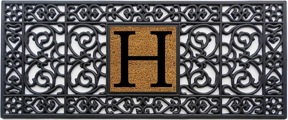 Calloway Mills 170011741H Rubber Monogram Doormat, 17" x 41" (Letter H) | Amazon (US)