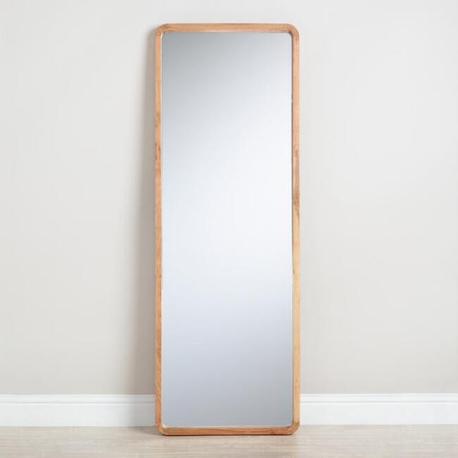 Natural Wood Leaning Full Length Mirror | World Market