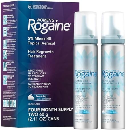 Rogaine for Women 5% Minoxidil Foam, Growth Treatment for Thinning & Hair Loss, Once-A-Day Unscen... | Amazon (US)
