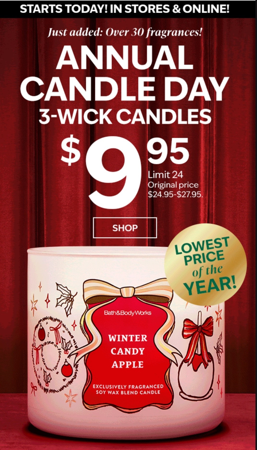 Starting today annual candle sale ‼️under $10
Christmas candle sale
Holiday candle sale
Seasonal candle sale
Winter candle sale
Stocking stuffers
Gift guide
Coworker gift
Teacher gift
Gift for mom
Gift for her
Bath and body works sale 

#LTKHoliday #LTKGiftGuide #LTKSaleAlert