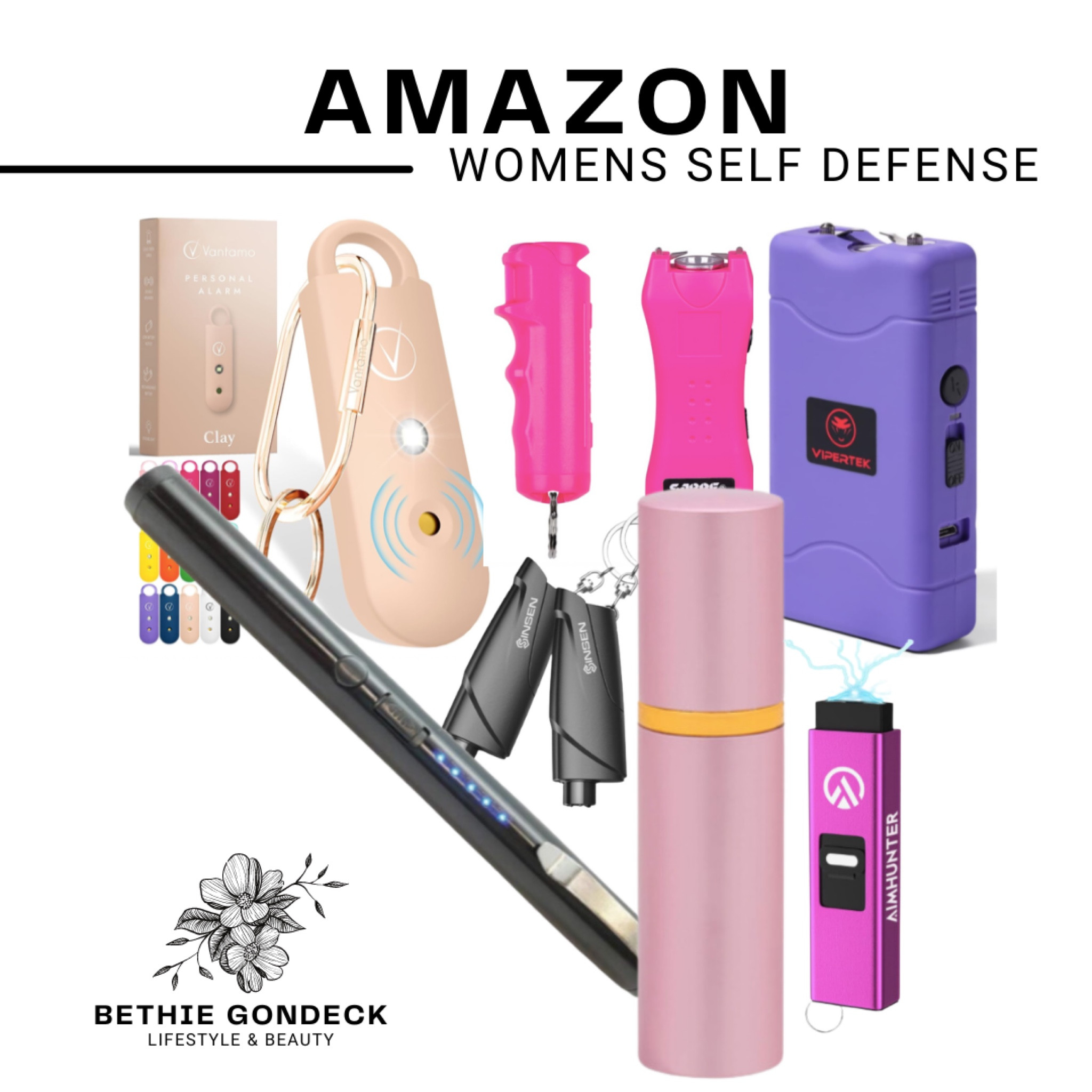 Amazon Self Defense items all under $20! Perfect for gift ideas 💪🏽