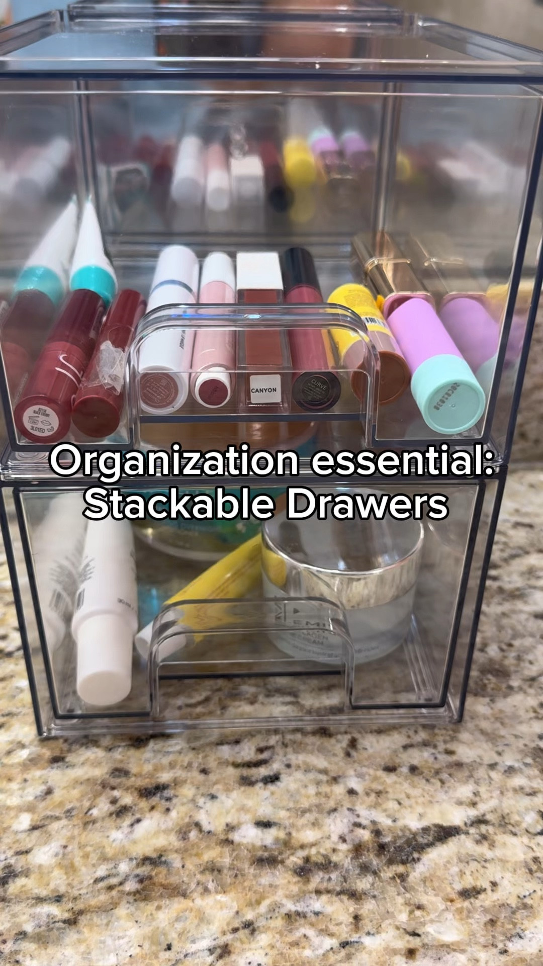 These stackable drawers are perfect for your bathroom and a must for back to school! 

they are super helpful to keep things neat and organized, while being able to see what you need. 

They are aesthetic and look great with most decoration types. What do you use to keep organized? 



#LTKVideo #LTKBacktoSchool #LTKHome
