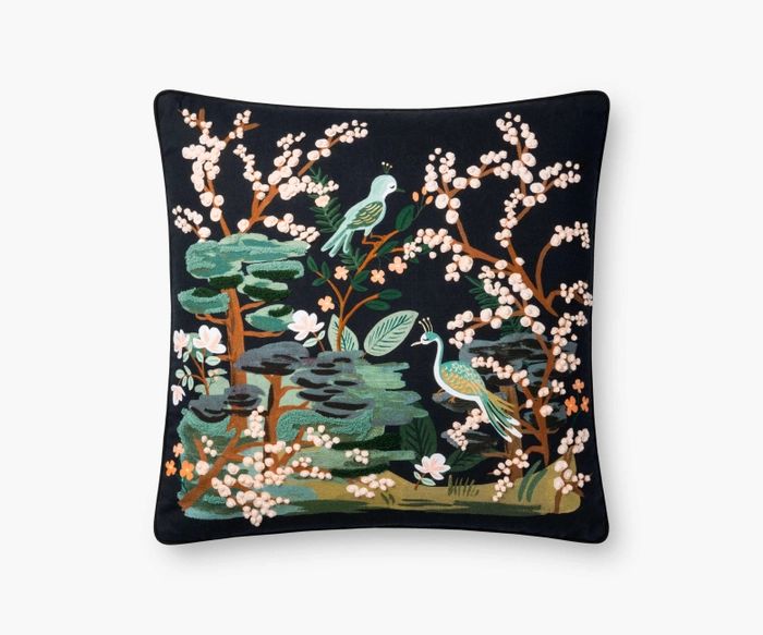 Kyoto Garden Embroidered Pillow | Rifle Paper Co.