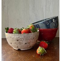 Handmade Ceramic Berry Bowl, Bean Strainer, Vegetable Colander, Ceramic Drainer | Etsy (US)