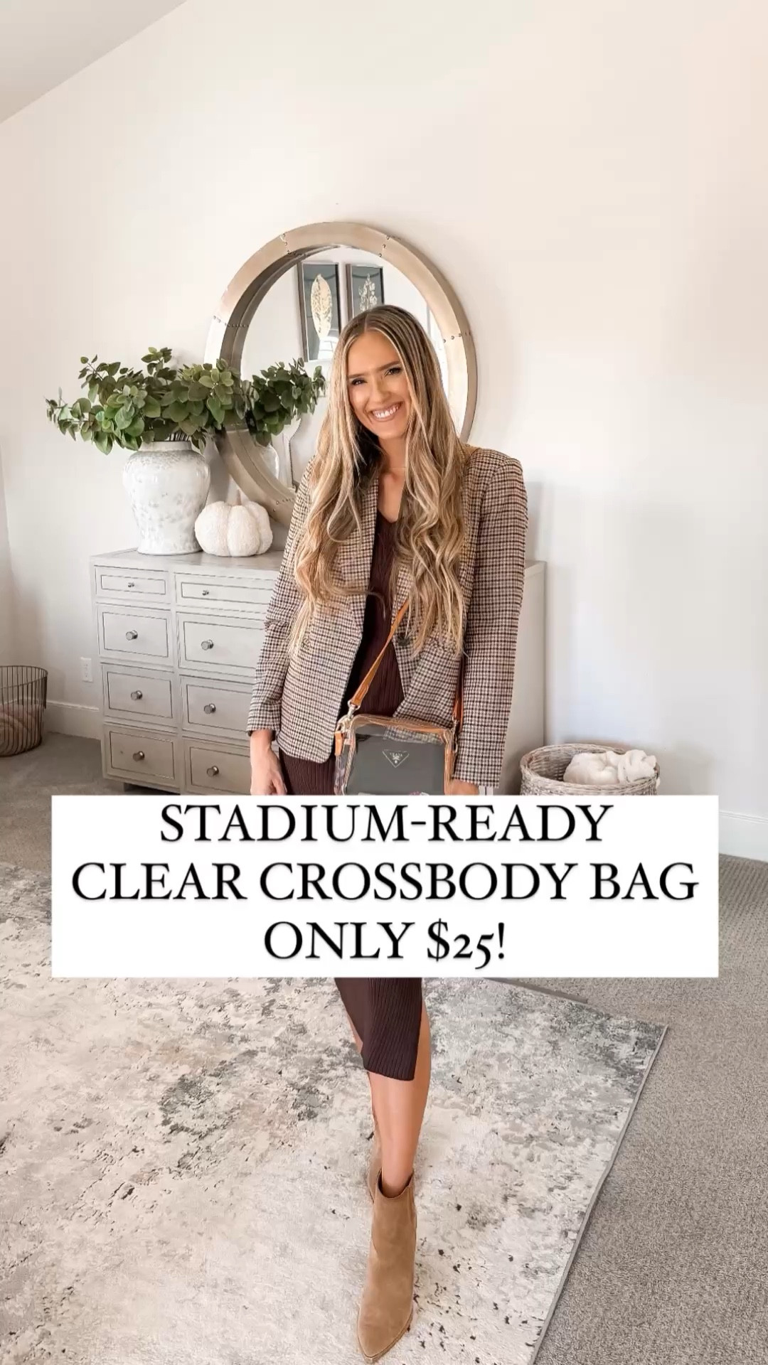 Obsessed with this clear crossbody bag—perfect for concerts, festivals, and stadium with clear bag policies! It keeps your essentials visible yet secure. Stay hands-free and fashionable all day long! 

It reminds me of a similar bag that is $129!!! If you want to choose to save or splurge, I have linked both brands for you!

You do NOT need to spend a lot of money to look and feel INCREDIBLE! I’m here to help the budget conscious get the luxury lifestyle.

Target Fashion / Affordable / Budget / Women’s Casual Outfit / Classic Style / Dressy Outfit / Neutral / Bag / Purse / Crossbody / Look for Less / Colorful Dress / Clear Bag / Stadium / Festival Outfit / Concert Outfit

#LTKSaleAlert #LTKItBag #LTKFindsUnder50