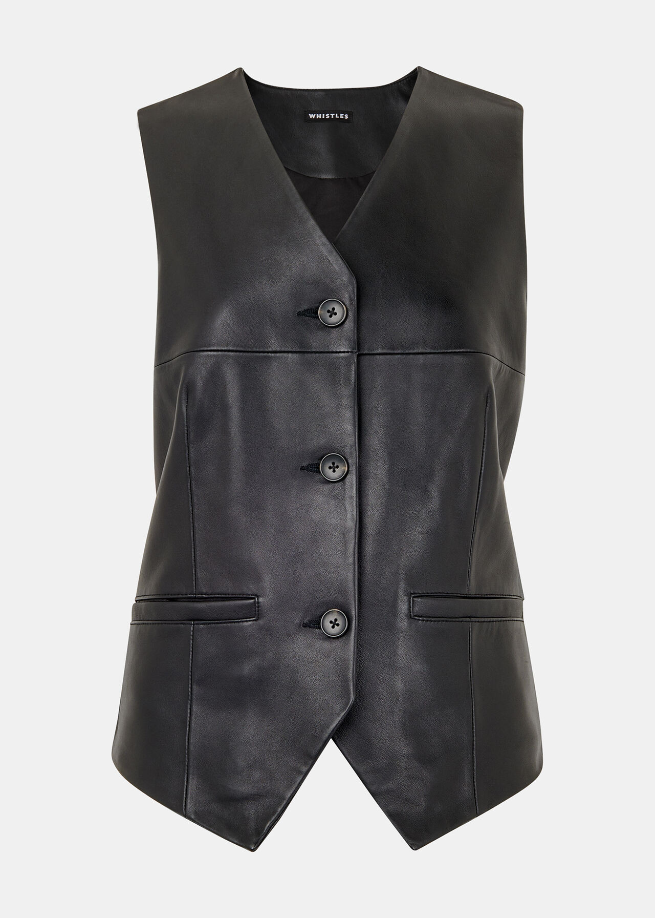 Catrin Leather Waistcoat | Whistles