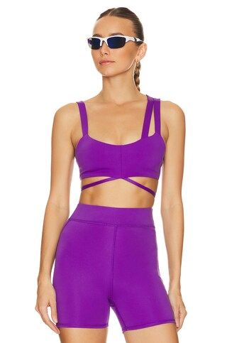 Camila Coelho Marcia Sports Bra in Royal Purple from Revolve.com | Revolve Clothing (Global)