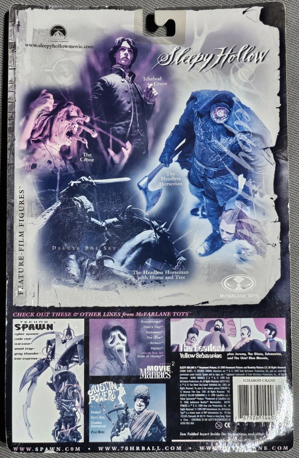 1999 6" Sleepy Hollow Ichabod Crane Johnny Depp Action Figure McFarlane Toys | eBay US