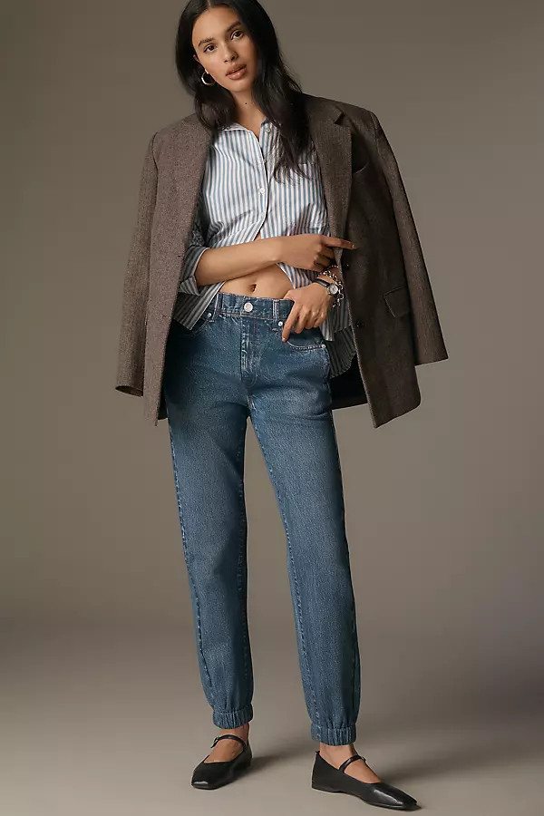 rag & bone Miramar Fleece High-Rise Jogger Jeans | Anthropologie (US)