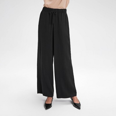 Women's High-Rise Wide Leg Pull-On Pants - A New Day™ Black S | Target