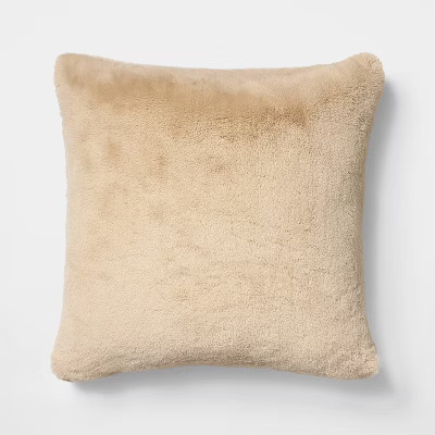 20"x20" Fur Pillow Tan - Threshold™ designed with Studio McGee | Target