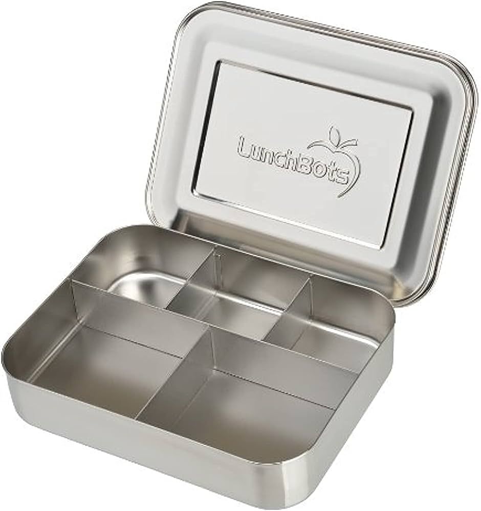 LunchBots Large Cinco Stainless Steel Lunch Container - Five Section Design Holds a Variety of Fo... | Amazon (US)
