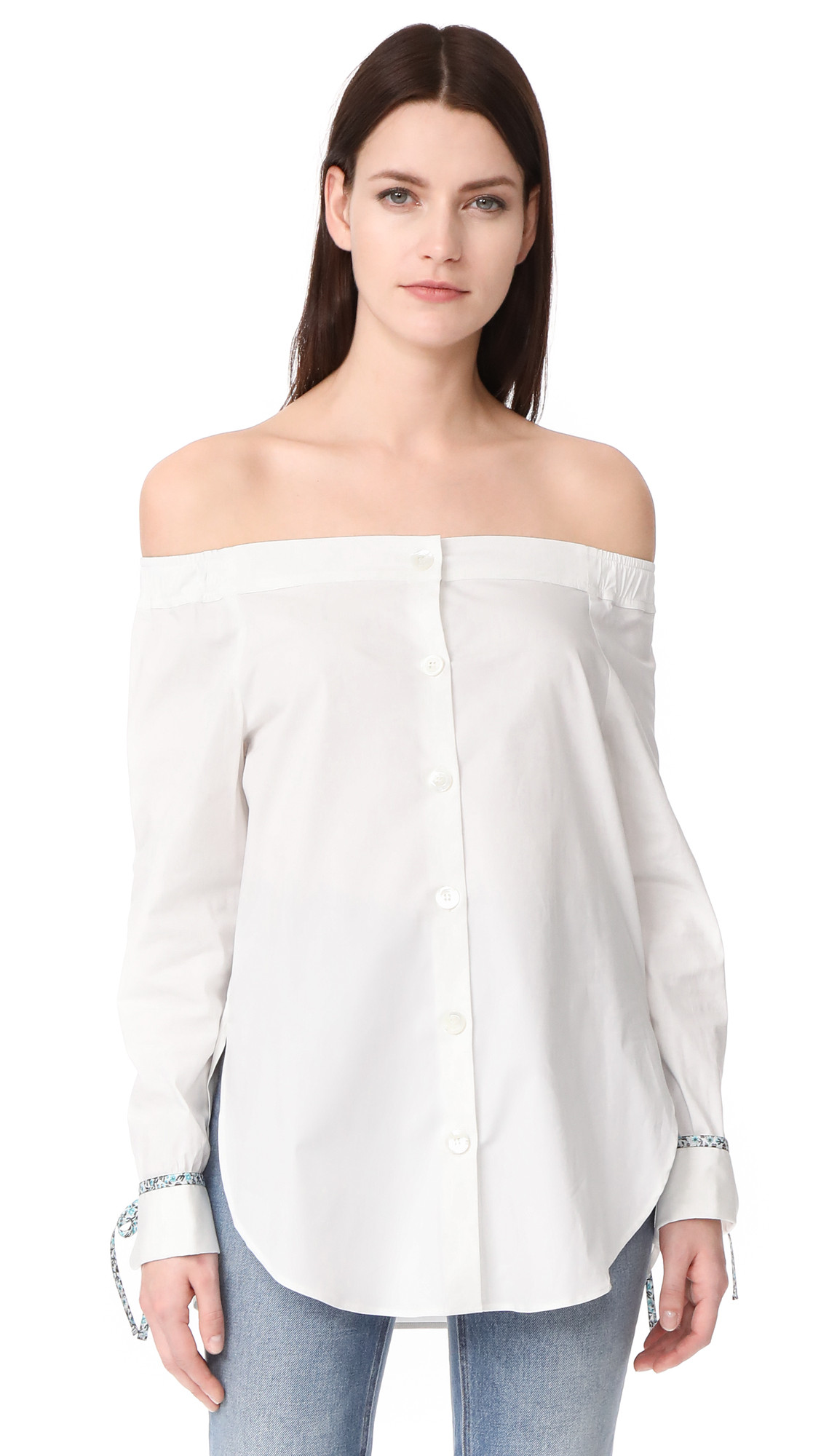 Off Shoulder Long Sleeve Shirt | Shopbop