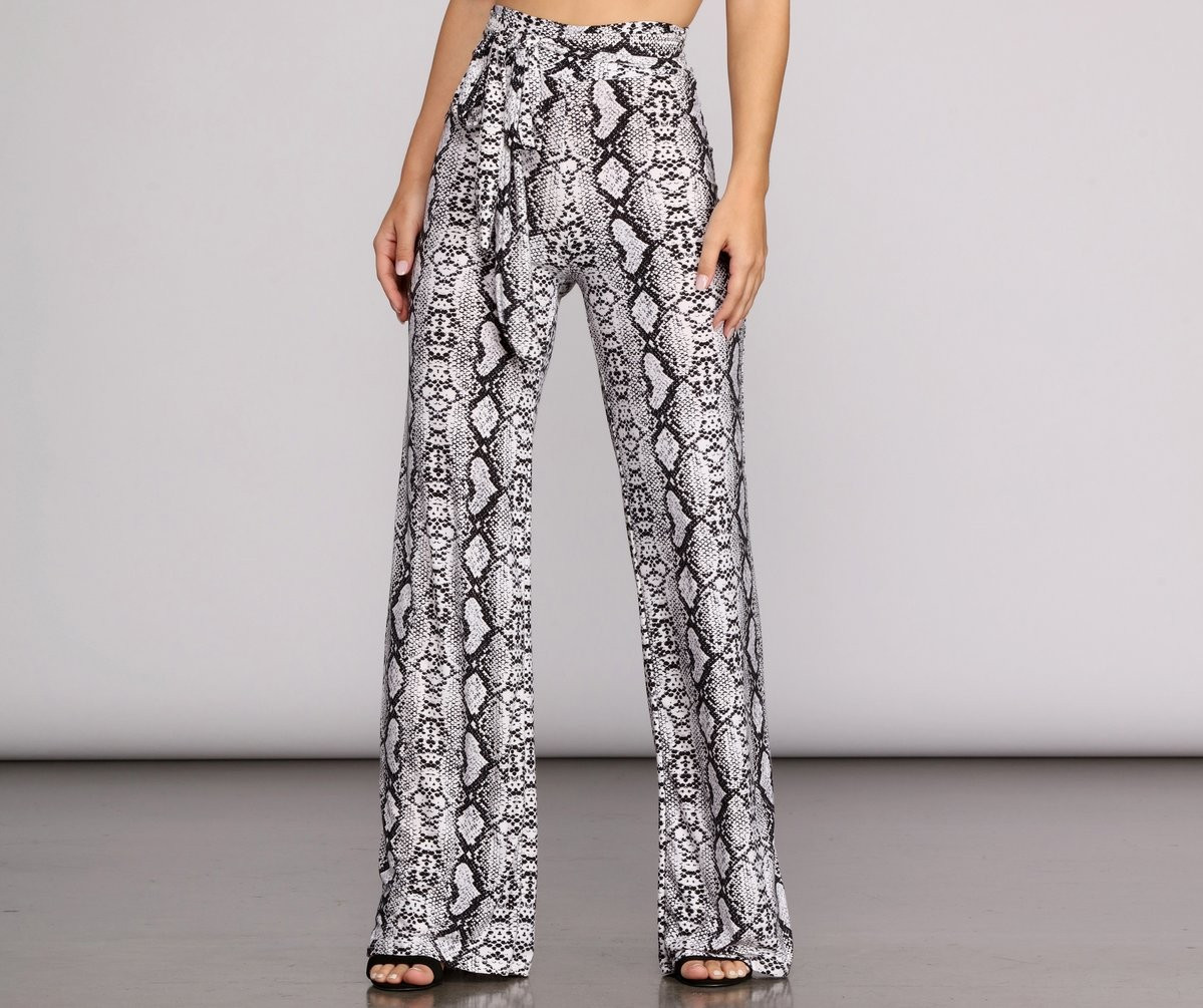 Stunning Snake Wide Leg Pants | Windsor Stores