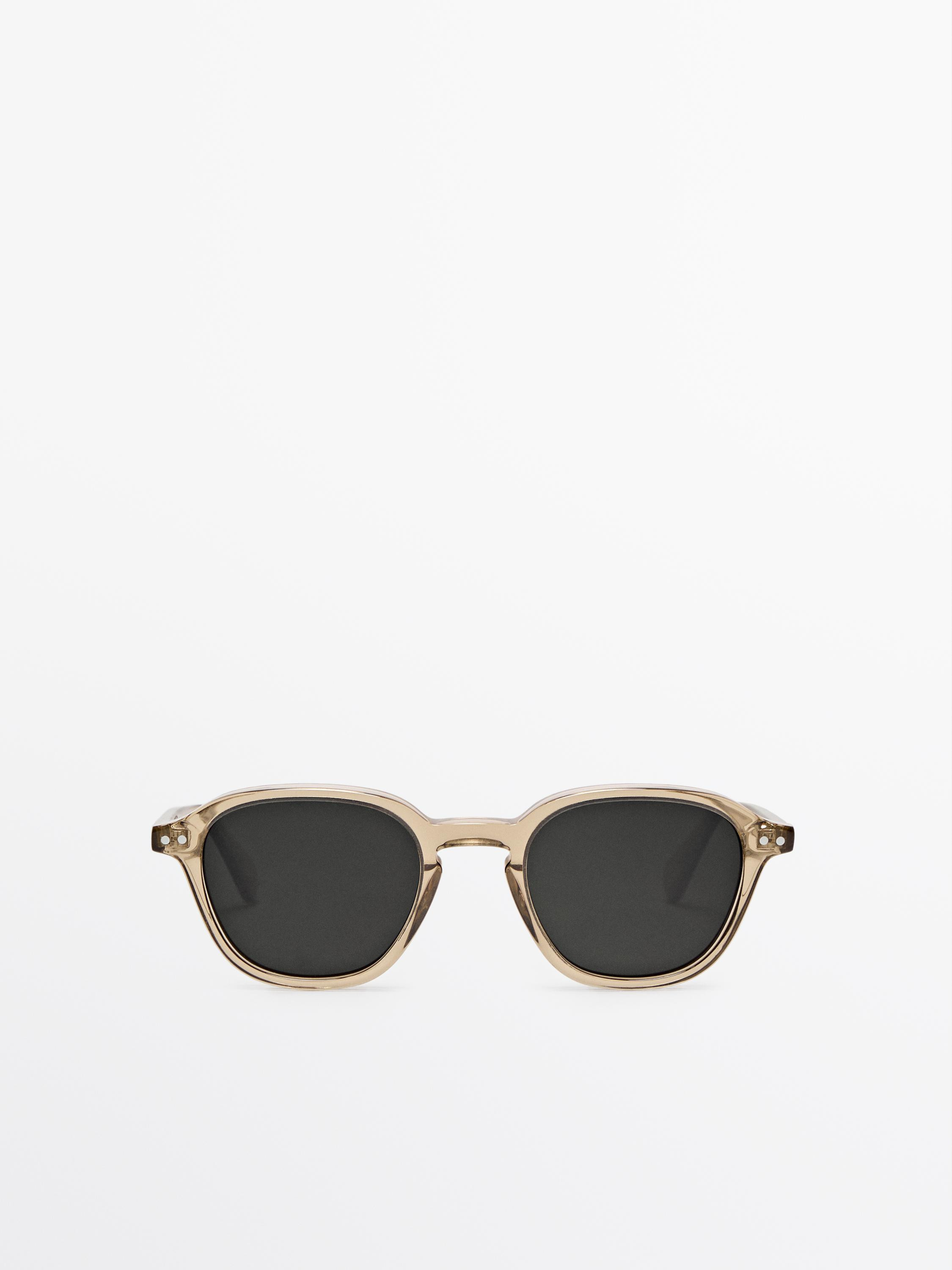 Round resin sunglasses | Massimo Dutti UK