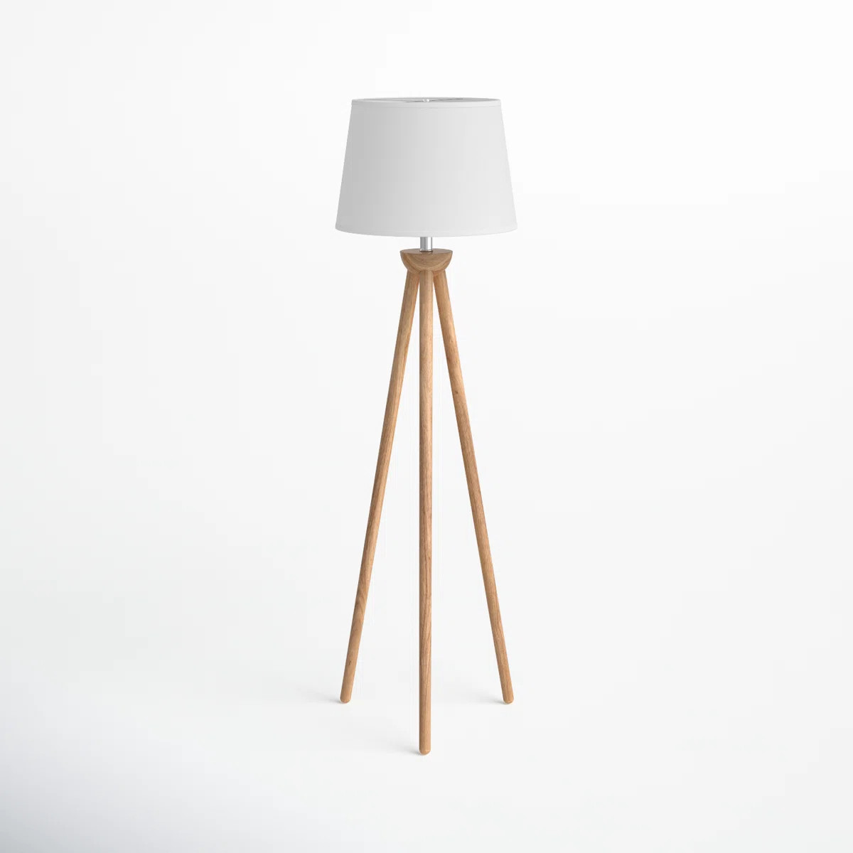 Wade Logan® Azyiah Tripod Floor Lamp – Mid-Century Modern Décor Light with LED Bulb and Natur... | Wayfair North America
