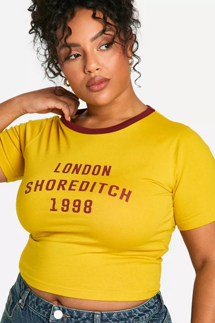 PLUS LONDON SHOREDITCH SLOGAN BABY T-SHIRT | boohoo (US & Canada)