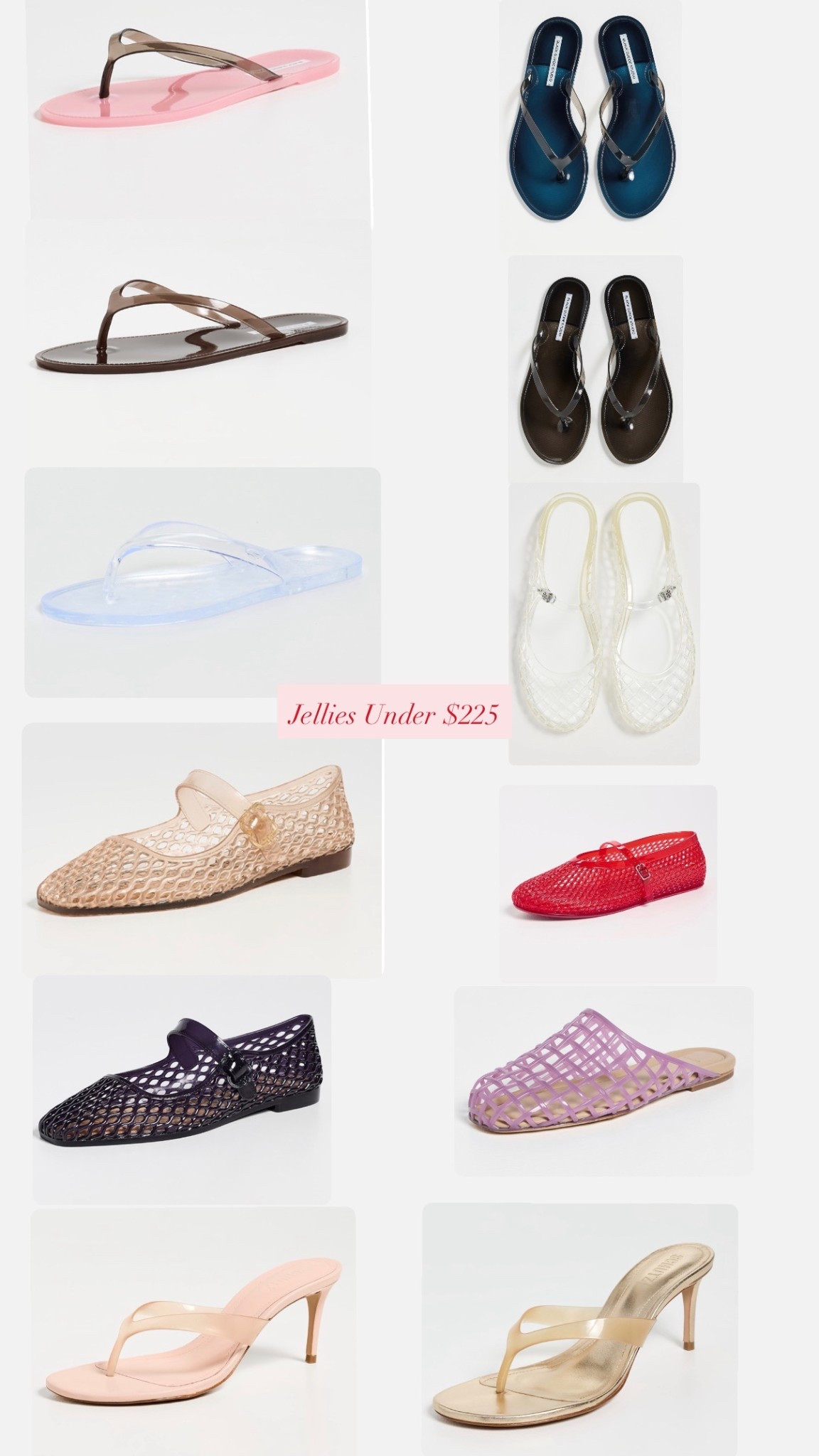 Jelly Sandalls under $225 - many under $100 — daily edit cover from Found by Em