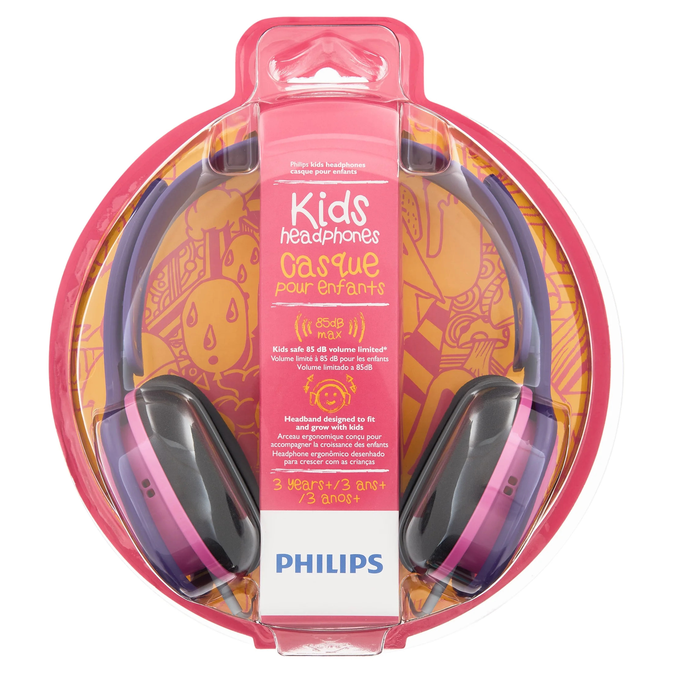 Philips SHK2000PK Kids Wired Headphones - Pink - Walmart.com | Walmart (US)