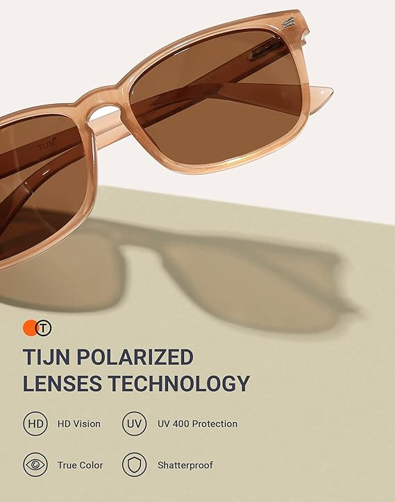 TIJN Polarized Sunglasses for Women Men Classic Trendy Stylish Sun Glasses 100% UV Protection | Amazon (US)