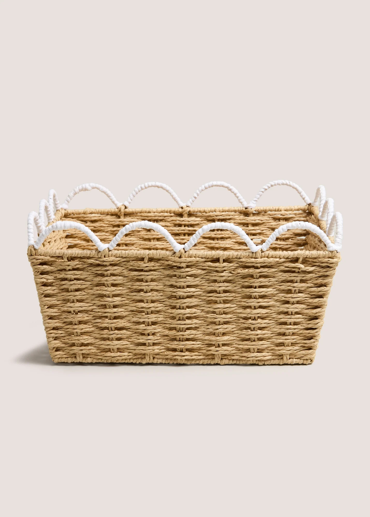 Scallop Edge Small Storage Basket | Matalan (UK)