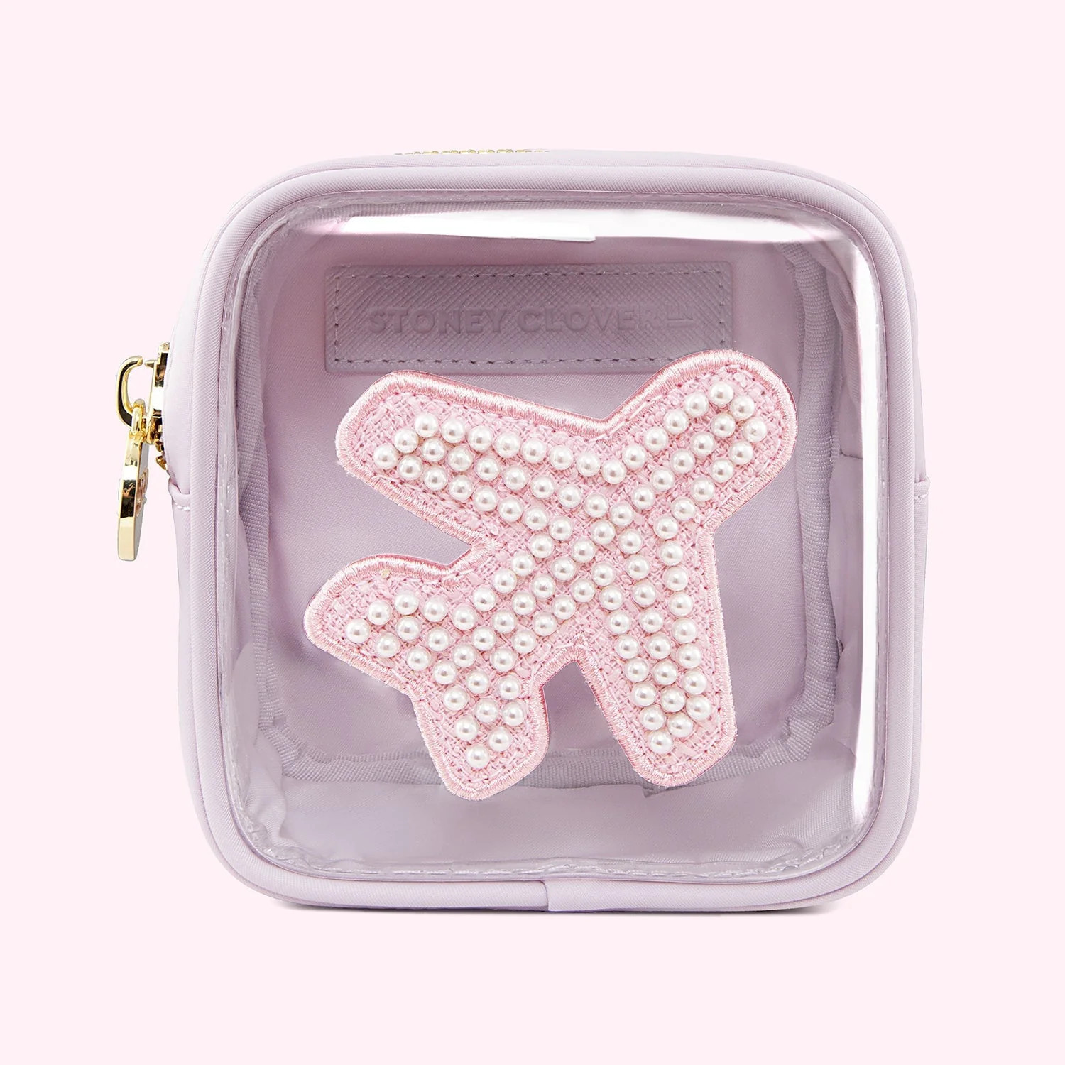 Airplane Clear Front Mini Pouch by Stoney Clover Lane Lilac Nylon | Stoney Clover Lane
