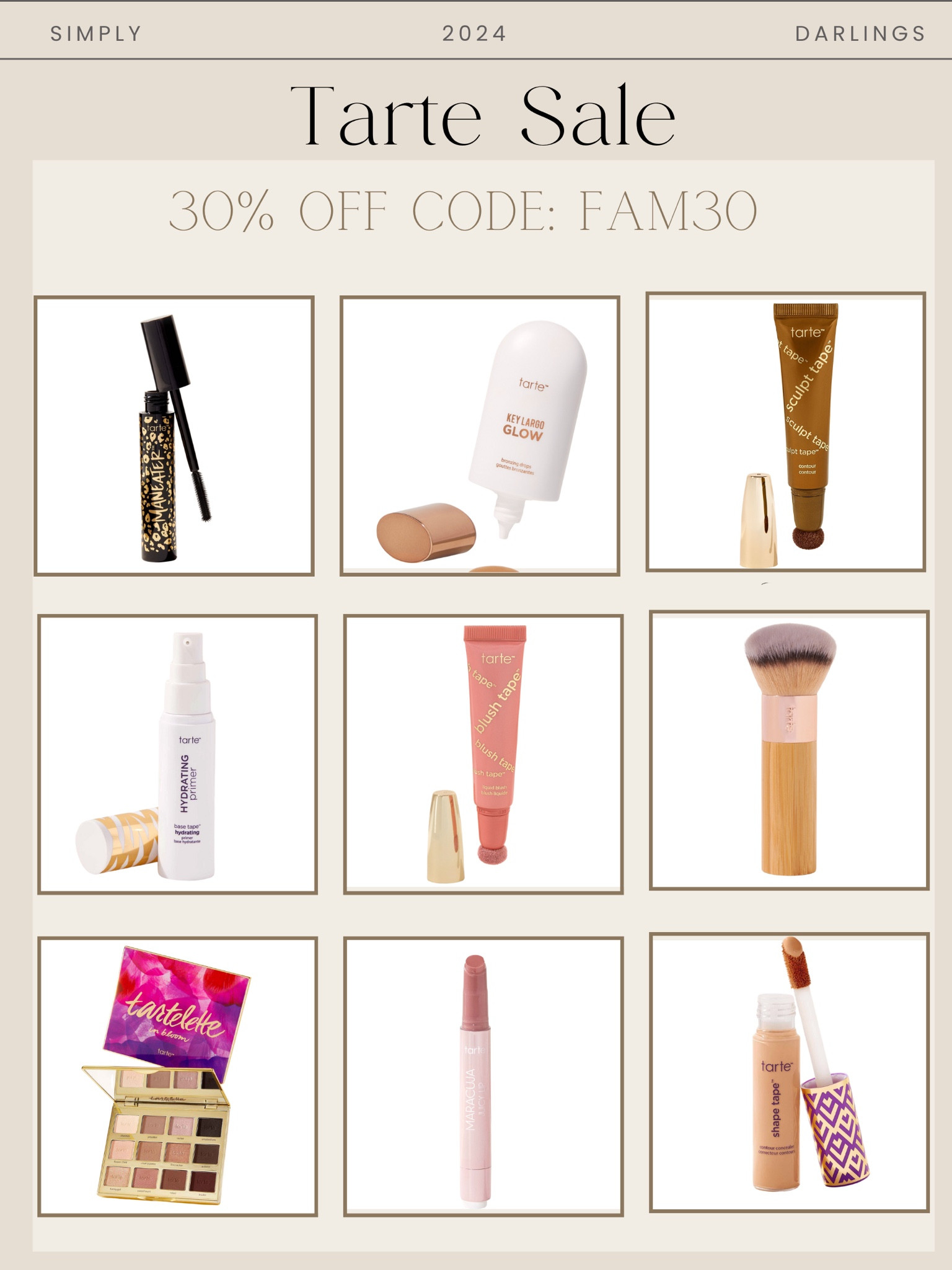 Tarte sale is today! 30% of everything 
Code:fam30
Including so many of my favorites!!!!

#LTKBeauty
