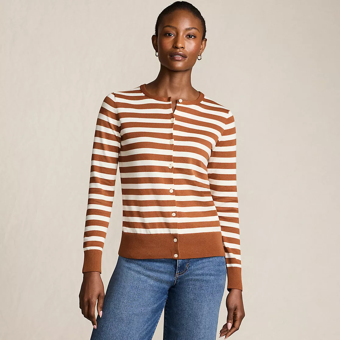 Women's Fine Gauge Cotton Cardigan Sweater | Lands' End (US)