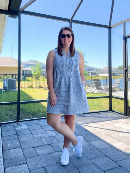 The cutest dress for all of spring and summer! This is the best throw on and go dress and is perfect for brunch with the girls or throwing on after a day at the beach! The dress runs TTS (I’m in a medium) and it comes in several color options! 

#LTKmidsize #LTKshoecrush #LTKstyletip