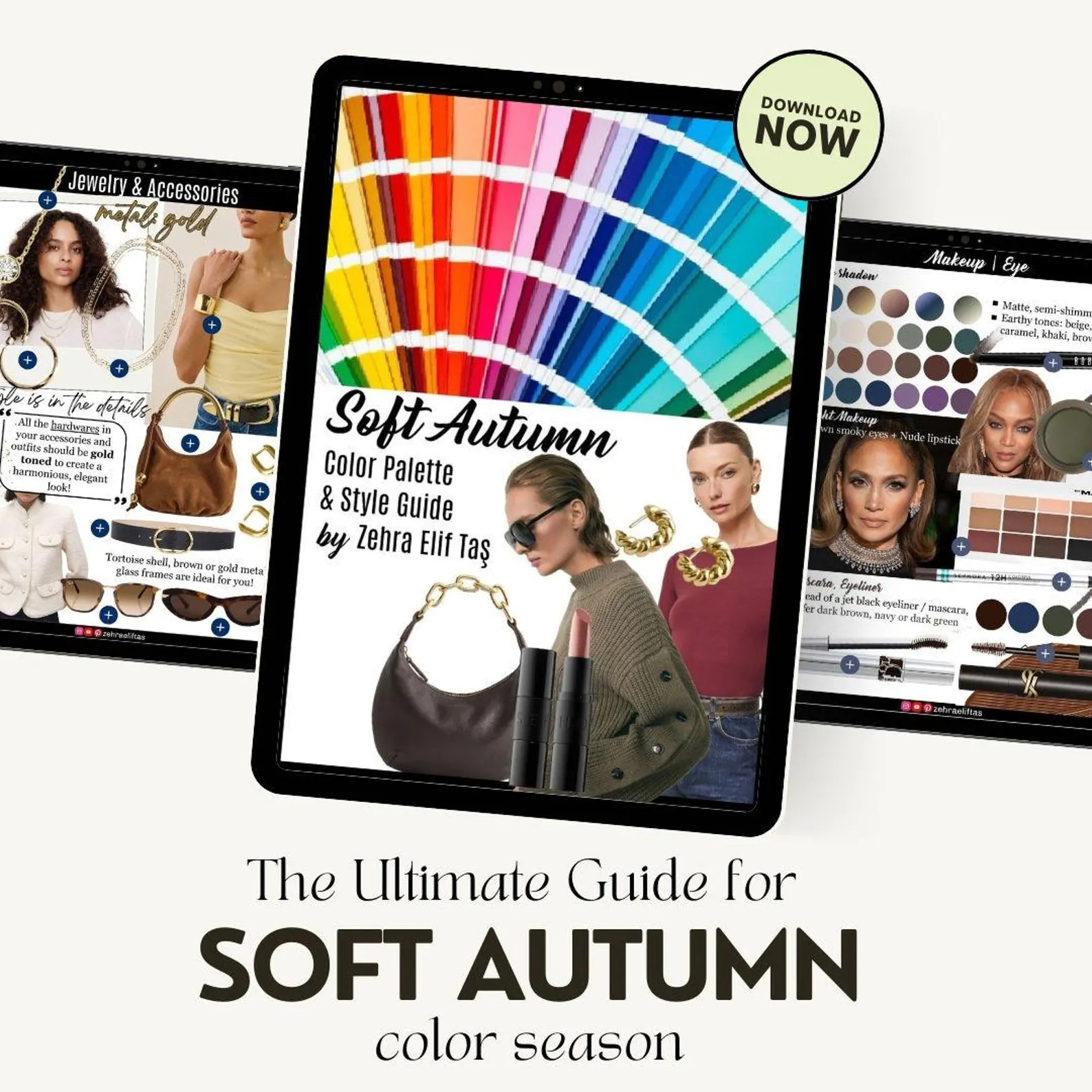 SOFT AUTUMN Seasonal Color Palette, Makeup Palette and Style Guide Soft Autumn Seasonal Color Ana... | Etsy (US)