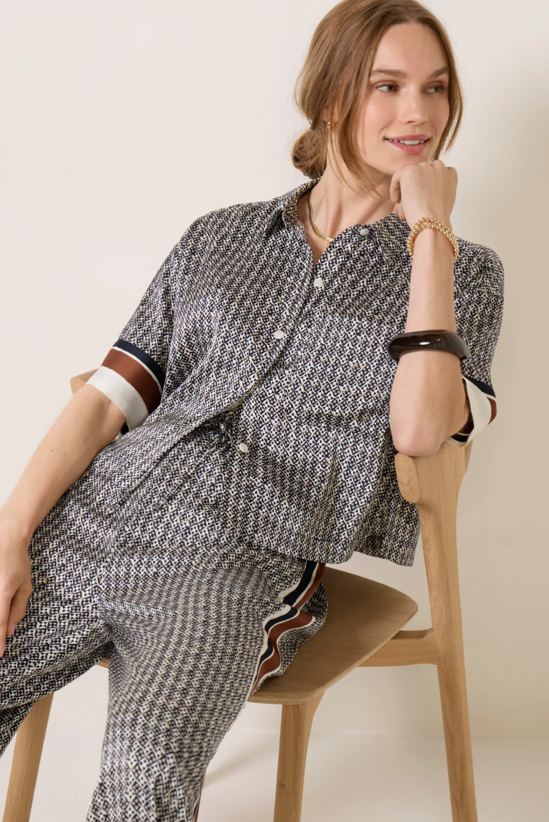 Catherine Satin Shirt | Evereve