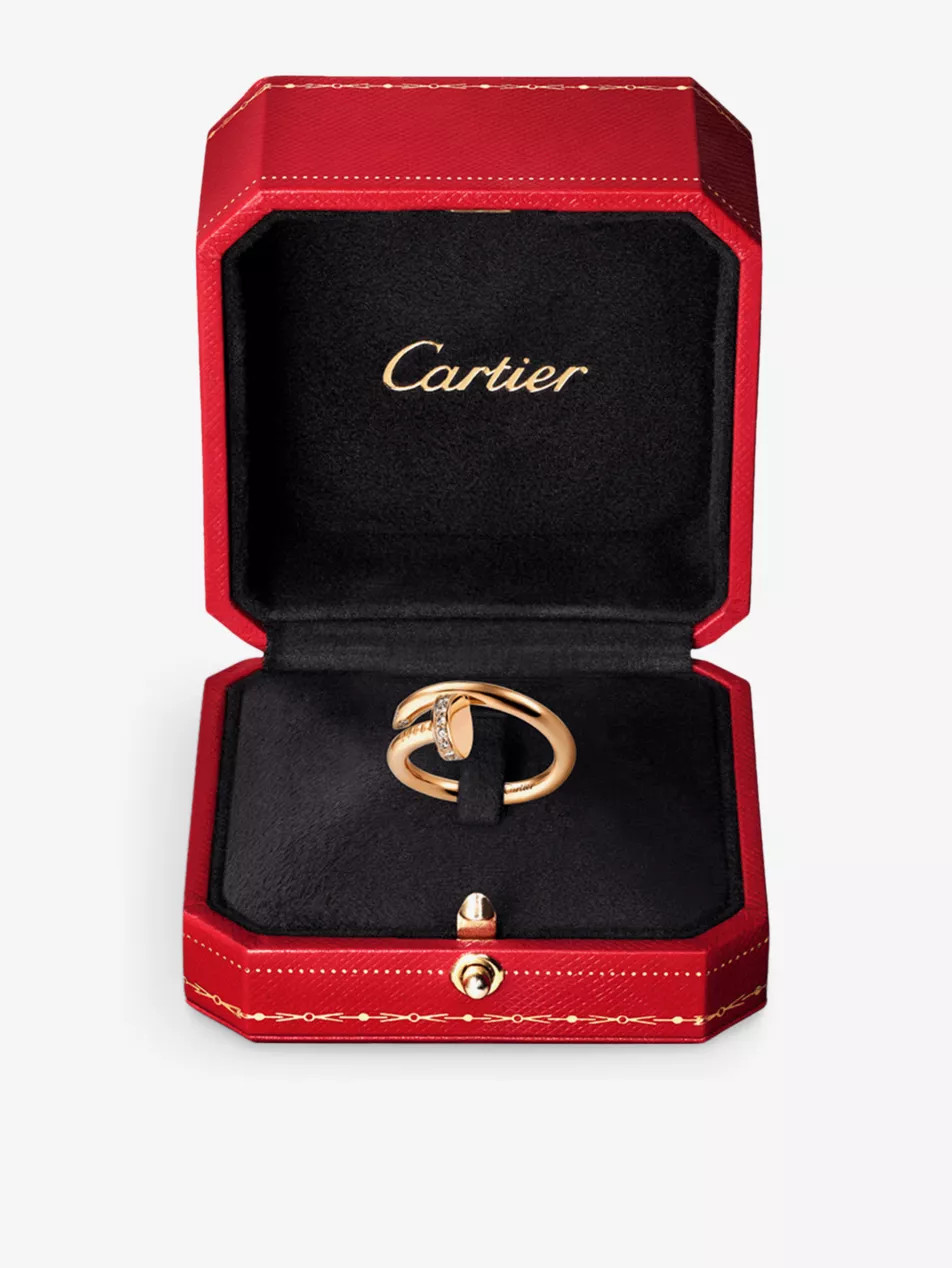 Juste un Clou 18ct rose-gold and diamond ring | Selfridges