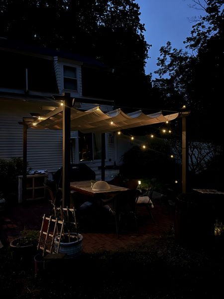 Still stringing them but these solar café lights are great! Love that they’re round bulbs. 

Outdoor lighting, solar lighting, bistro lights, outdoor decor, backyard, Amazon, pergola 

#LTKSeasonal #LTKFind #LTKhome