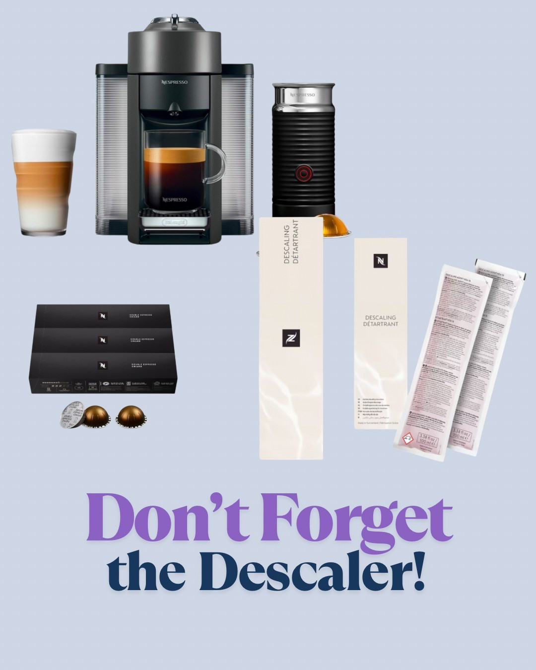 Loving your Nespresso? Don’t forget the descaler! Give your Nespresso machine, some love and make sure to do routine cleaning.

#LTKGiftGuide #LTKWatchNow #LTKHome