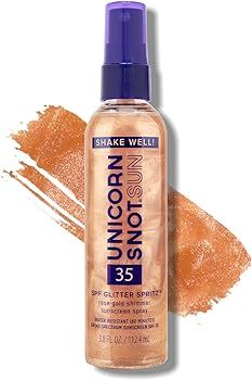 Unicorn Snot Glitter Sunscreen Spritz - SPF 35 Shimmering, Lightweight Spray Sunscreen for Face &... | Amazon (US)