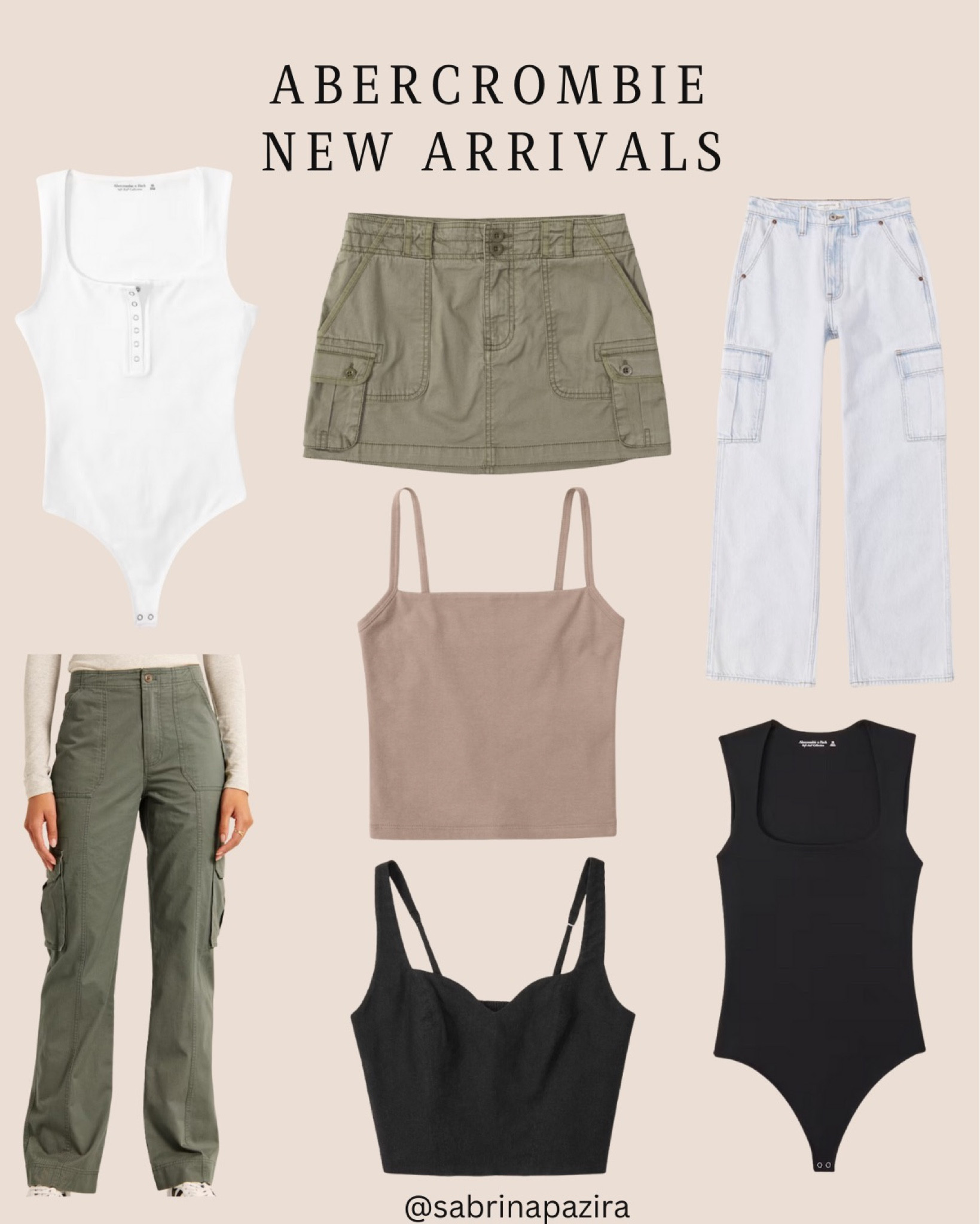 Abercrombie new arrivals, tank bodysuit, cargo skirt, mini skirt, crop tank, linen tank, Squareneck bodysuit, cargo pants, jeans, light wash 

#LTKunder100 #LTKstyletip #LTKSeasonal