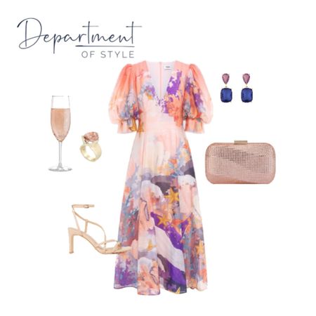 This gorgeous fun and feminine dress would be perfect for special birthday celebrations or even as a wedding guest.

Add some nude heels and clutch to complete the outfit. 