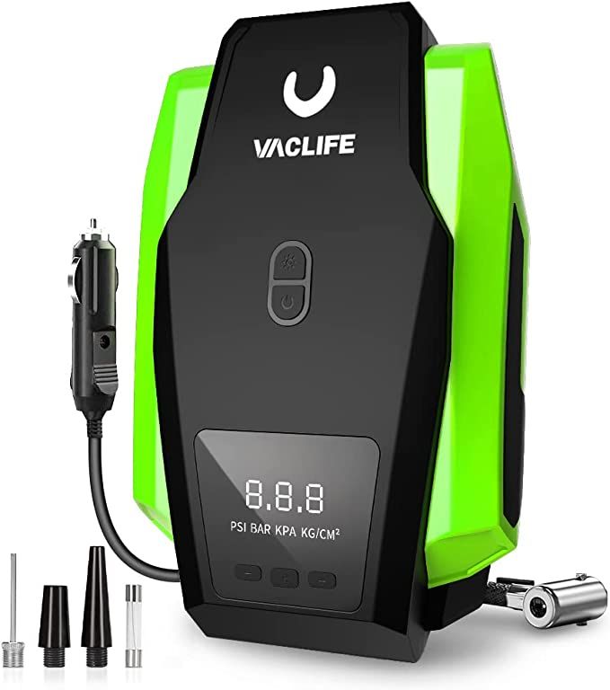 VacLife Tire Inflator Portable Air Compressor - Air Pump for Car Tires (up to 50 PSI), 12V DC Tir... | Amazon (US)