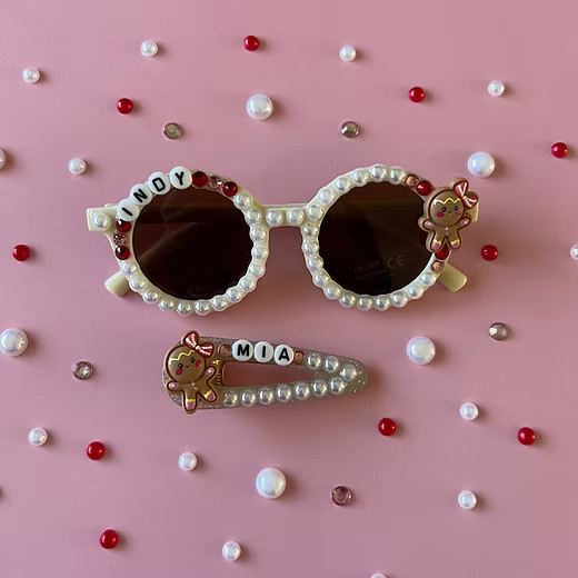 Personalized Gingerbread Girl Sunglasses + Clip | Strand.Up | Strand.Up