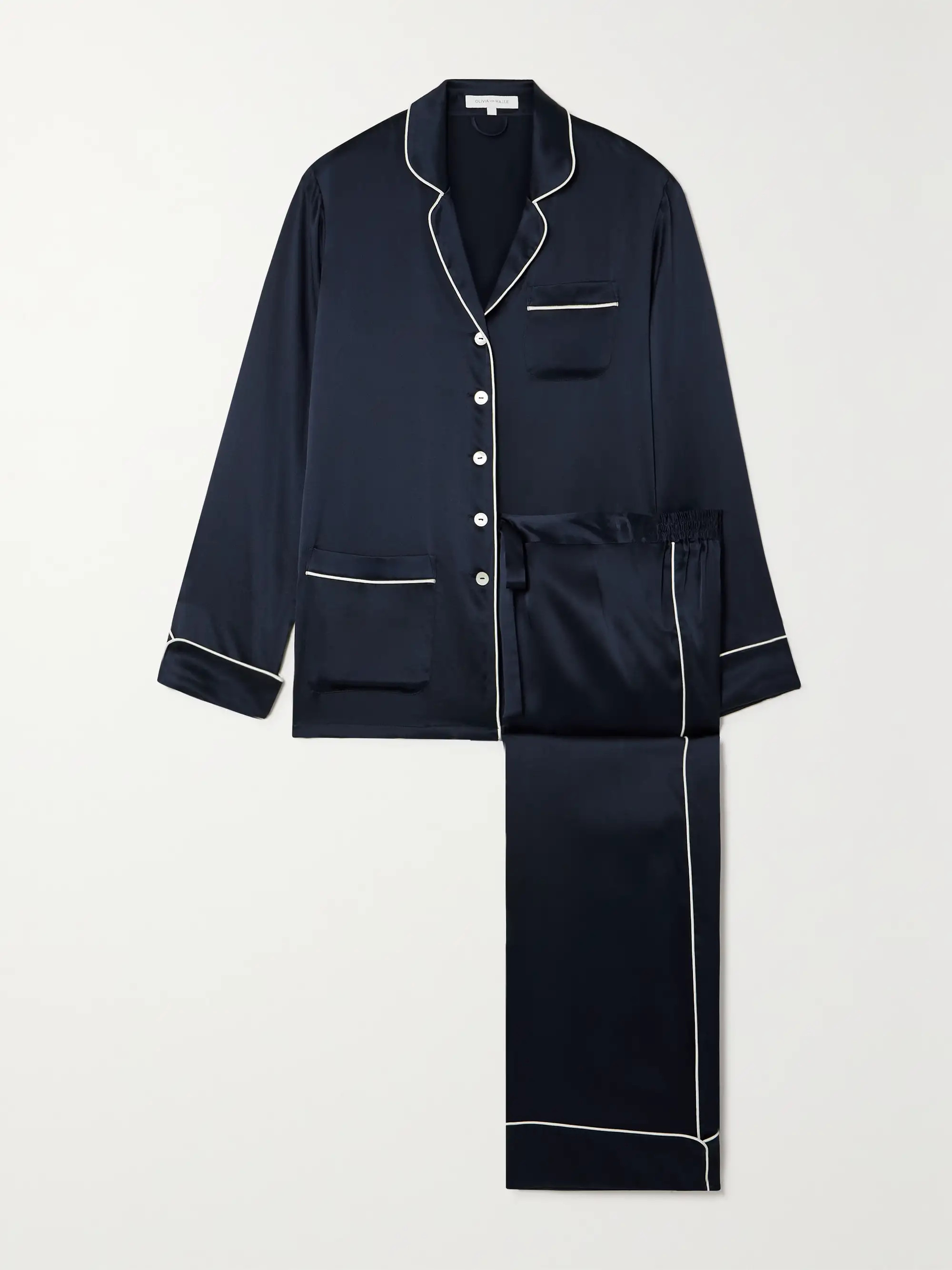 Coco silk-satin pajama set | NET-A-PORTER (US)