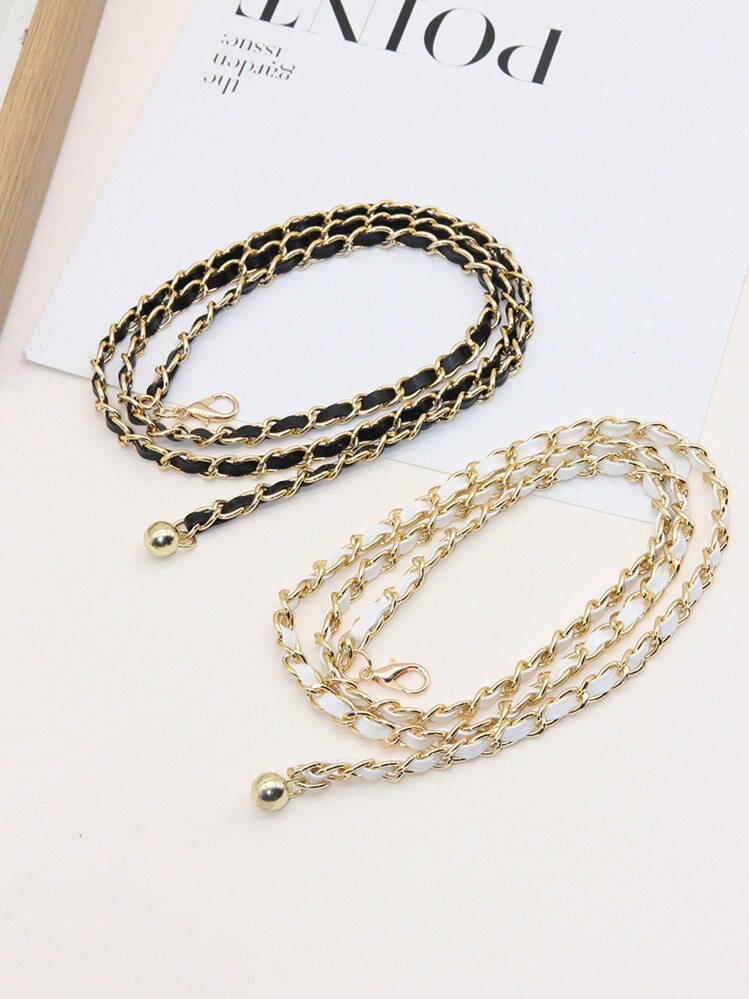 Elegant 1pc Women's Fashionable Casual Waist Chain Accessory Metal Chain For Dress/Pants Halloween Summer, School Fall, Autumn, Halloween | SHEIN