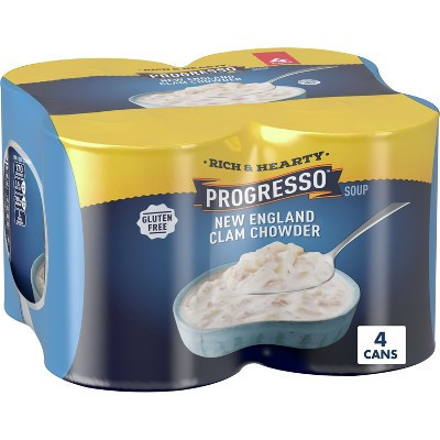 Progresso New England Gluten Free Clam Chowder - 4pk / 74oz | Target