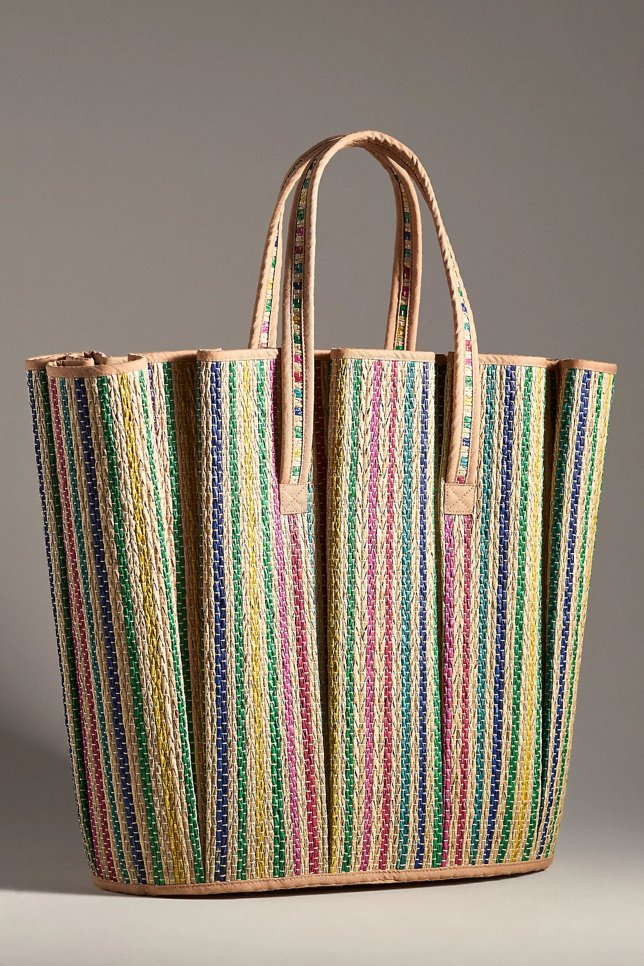Lorna Murray Pleated Tropez Raffia Tote | Anthropologie (US)