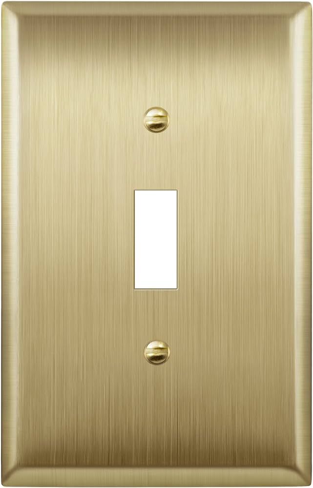 LIDER Toggle Light Switch Metal Wall Plate, Stainless Steel Switch Cover, Corrosion Resistant, Mi... | Amazon (US)