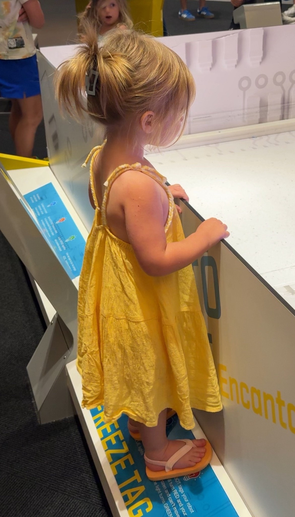 Toddler girl outfit 
Old navy yellow dress 
Carters orange flip flops
Mini claw clip 

#LTKKids