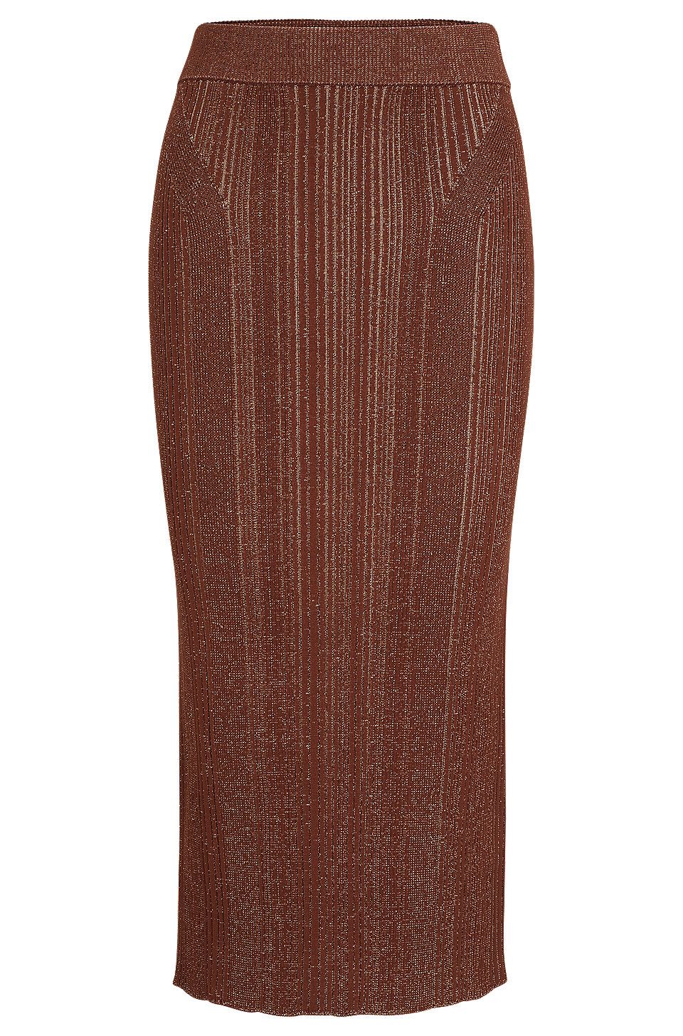 Knitted pencil skirt with ribbed structure | Hugo Boss (US)
