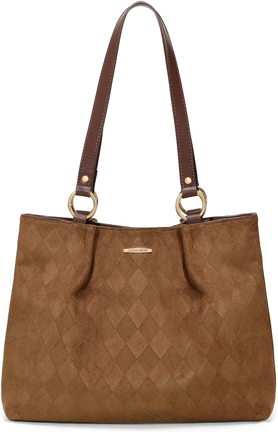 Faux Suede Tote Bag for Women, Shoulder Bag for Work Travel | Amazon (US)