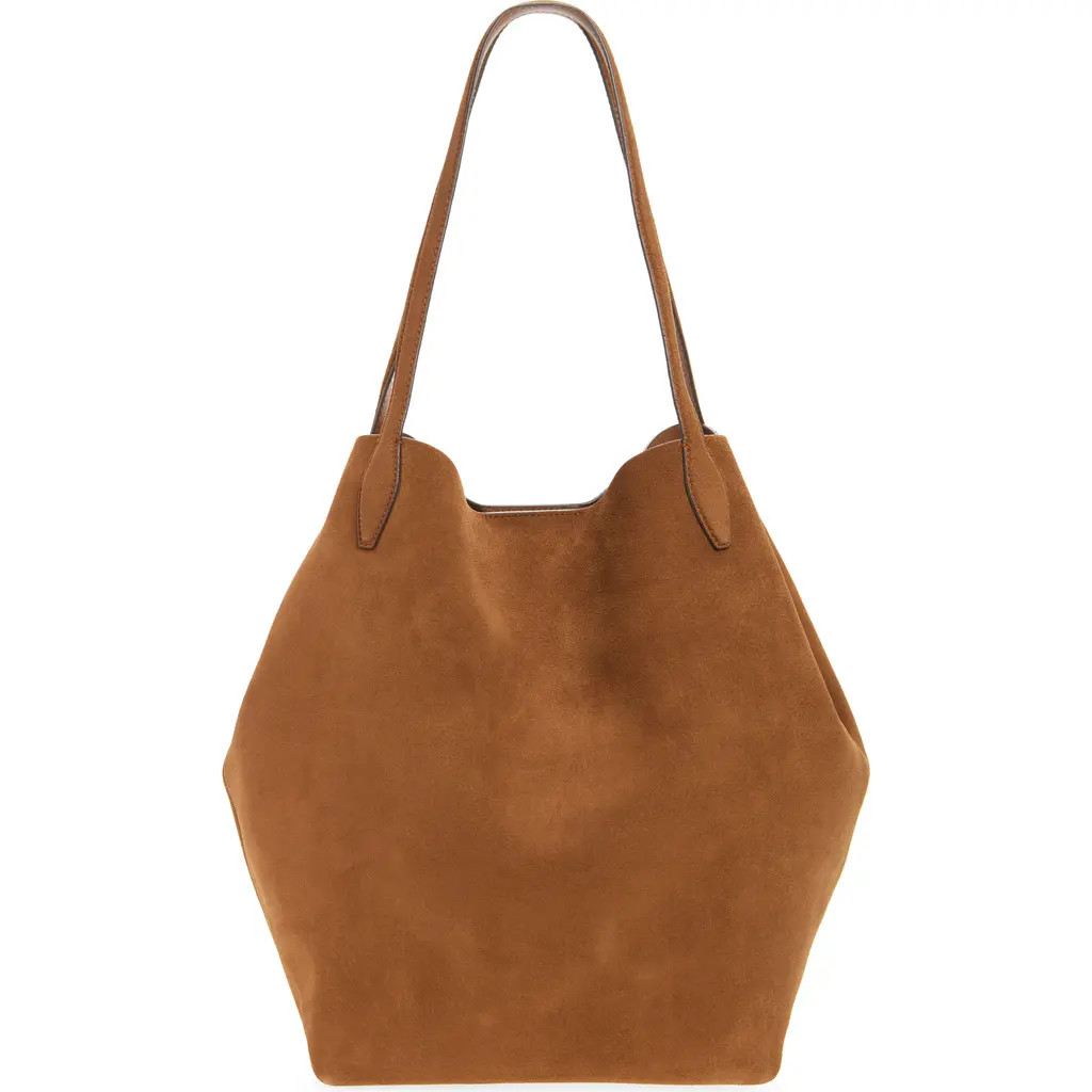 Madewell Oversize Suede Shopper in Dried Acorn at Nordstrom Rack | Nordstrom Rack