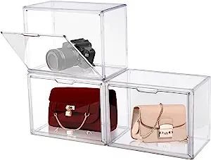 Amazon.com: Attelite Plastic Purse and Handbag Storage Organizer for Closet, Clear Acrylic Displa... | Amazon (US)